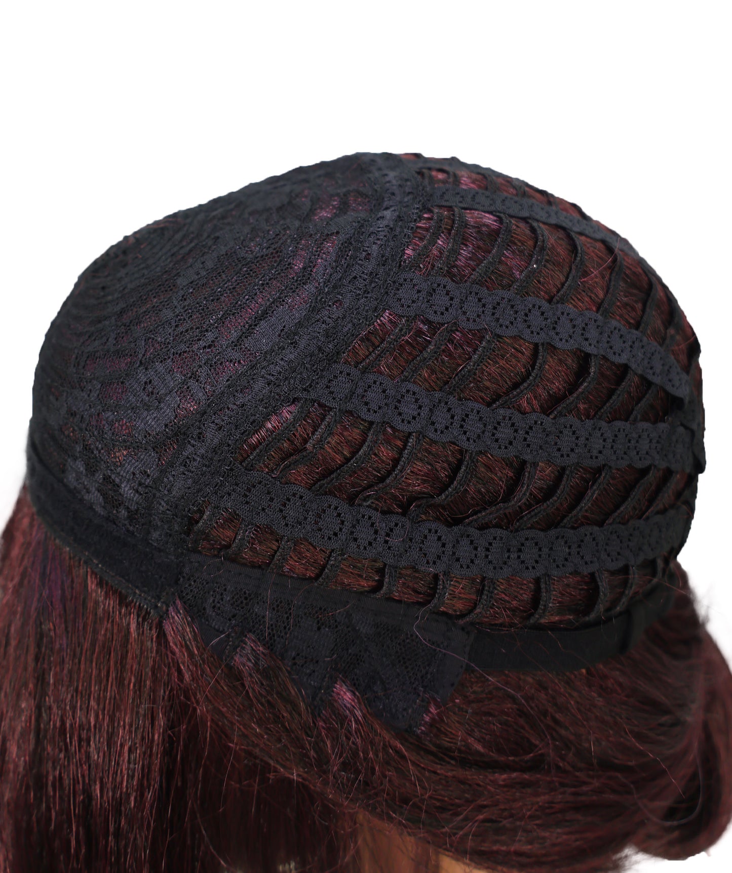 Wigs2you C-138 "女性用13インチショートアップスタイルウィッグ ダークパープル 難燃性合成繊維製 ローバン付き 調節可能なキャップレスフィット "