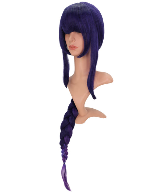 Wigs2you C-141 "女性用ロング39インチ編み込みウィッグ ダークパープルミックス 難燃性合成繊維 調節可能なキャップレスフィット "