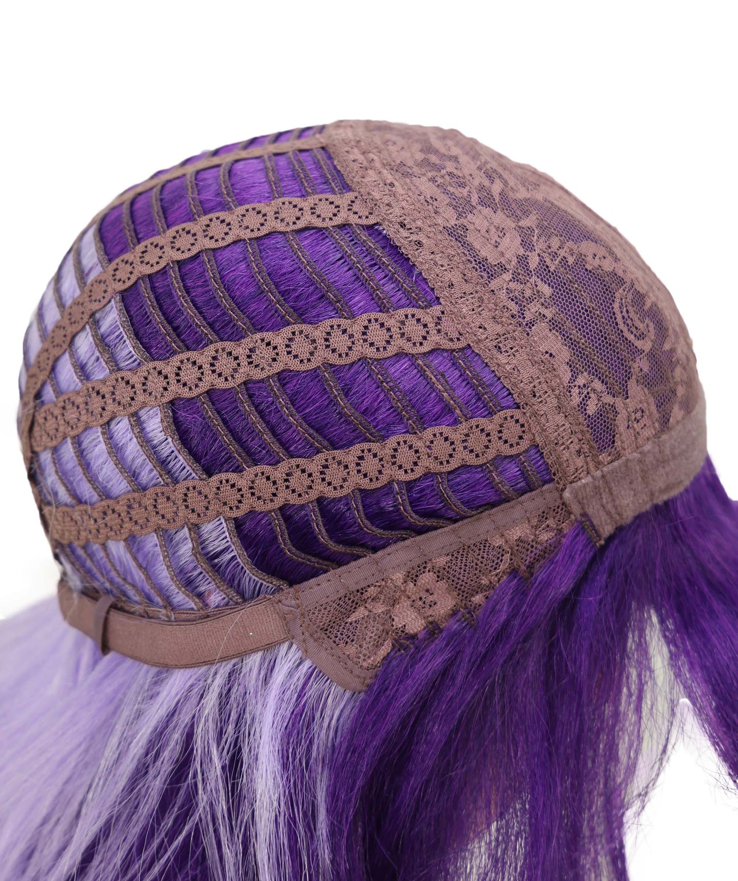 Wigs2you C-157 紫色の15インチストレートコスプレウィッグ 耐熱性合成毛 アニメやテーマコスチュームに最適