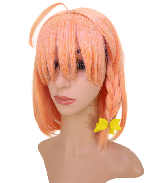 Wigs2you C-200 コスプレウィッグ コーラルオレンジ ショート 13インチ 標準キャップ アニメ風 合成繊維 女性用 コスプレ