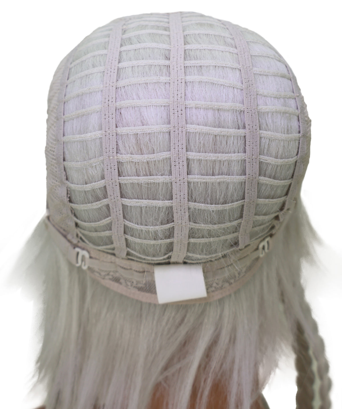 Wigs2you C-235 「38.5インチ シルバーブルー オンブレ コスプレウィッグ(女性用)、超ロング ツインテール アニメ風ウィッグ(前髪とブルーの毛先付き)」