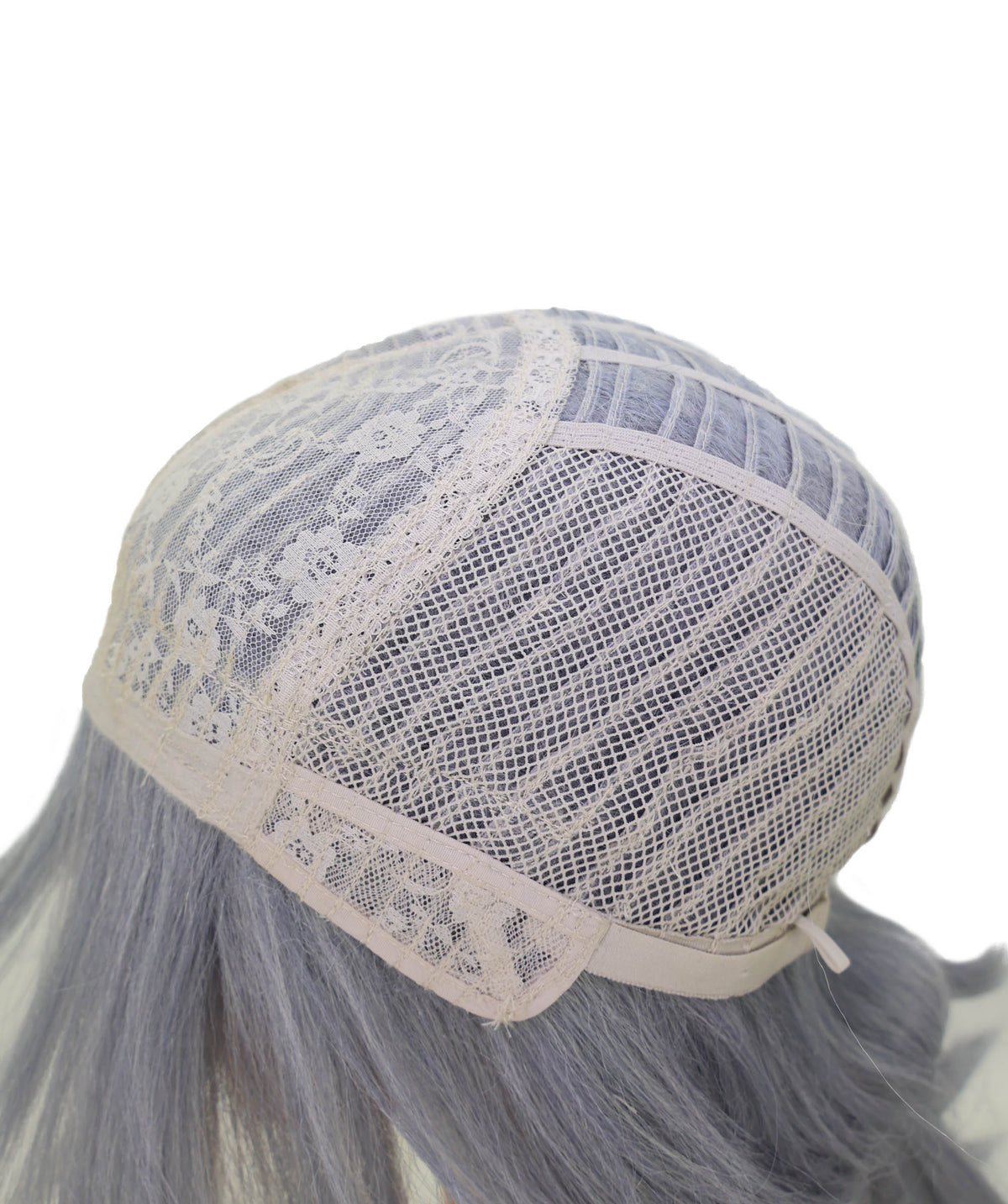 Wigs2you C-239 男性用コスプレウィッグ(20インチ・アッシュグレー)― レイヤー入り・三つ編み付きアニメ風ヘア ― 耐熱仕様・スタンダードキャップ