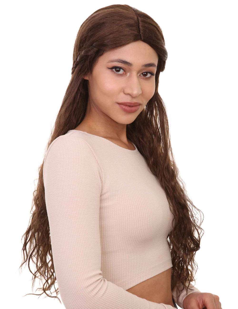 Gilded Goddess Wigs Collectionウィッグ コレクション | ロングレディースキャラクターコスプレハロウィンウィッグ | プレミアム通気性キャップレスキャップ H-369