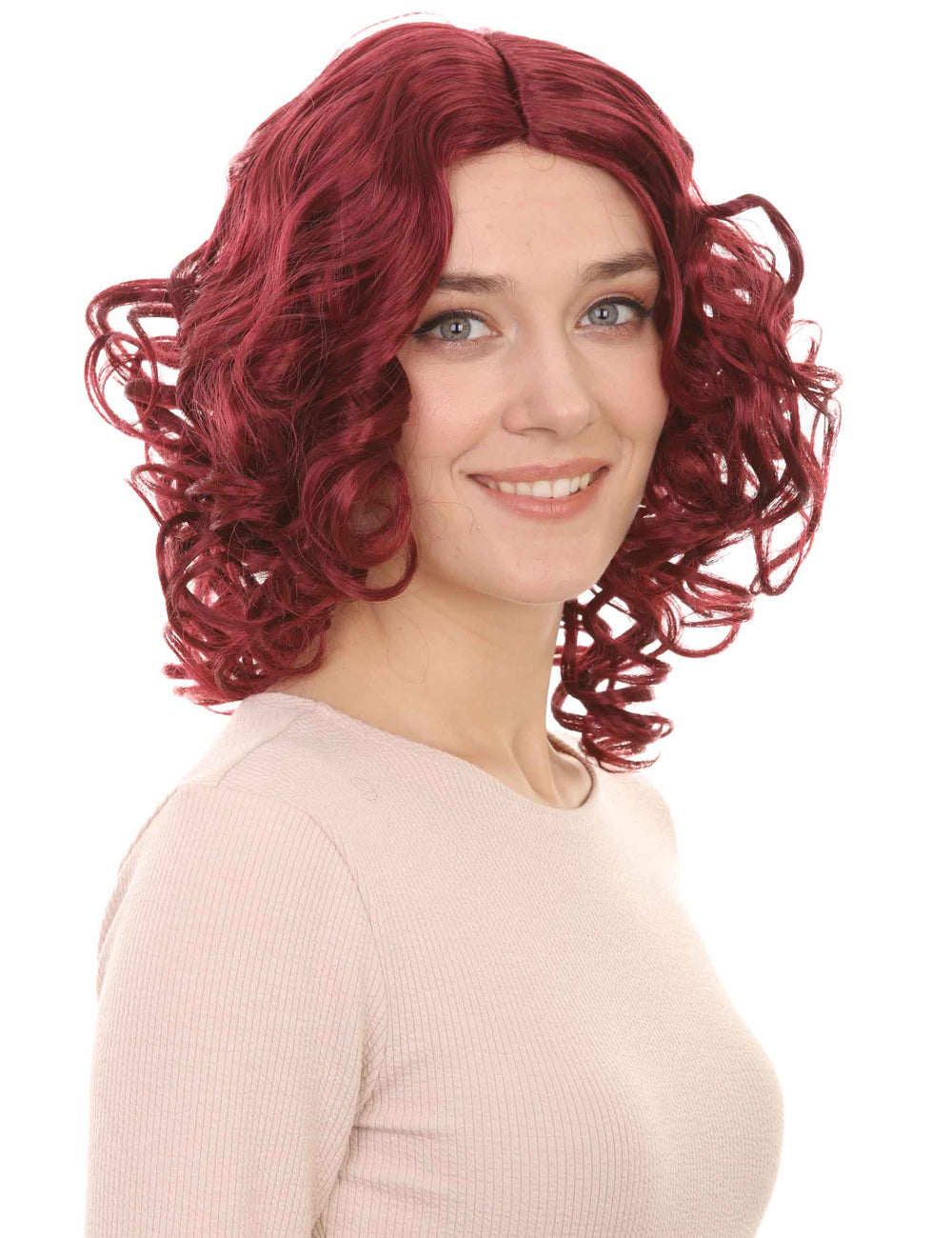 Wigs2you ハロウィン パーティー プレミアム レディース H-1414 着けやすい 快適なフィット感 カリフォルニア ガール バーガンディ ウィッグ