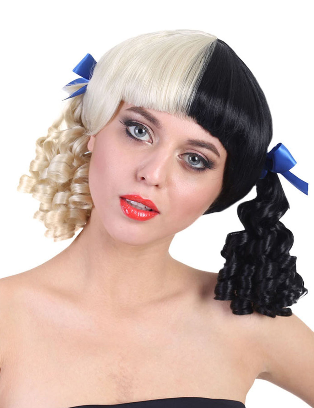 Wigs2you ハロウィンパーティープレミアムレディース H-1467 美しいルックを手に入れよう!独占!コスプレウィッグ メラニー 青リボンスタイル
