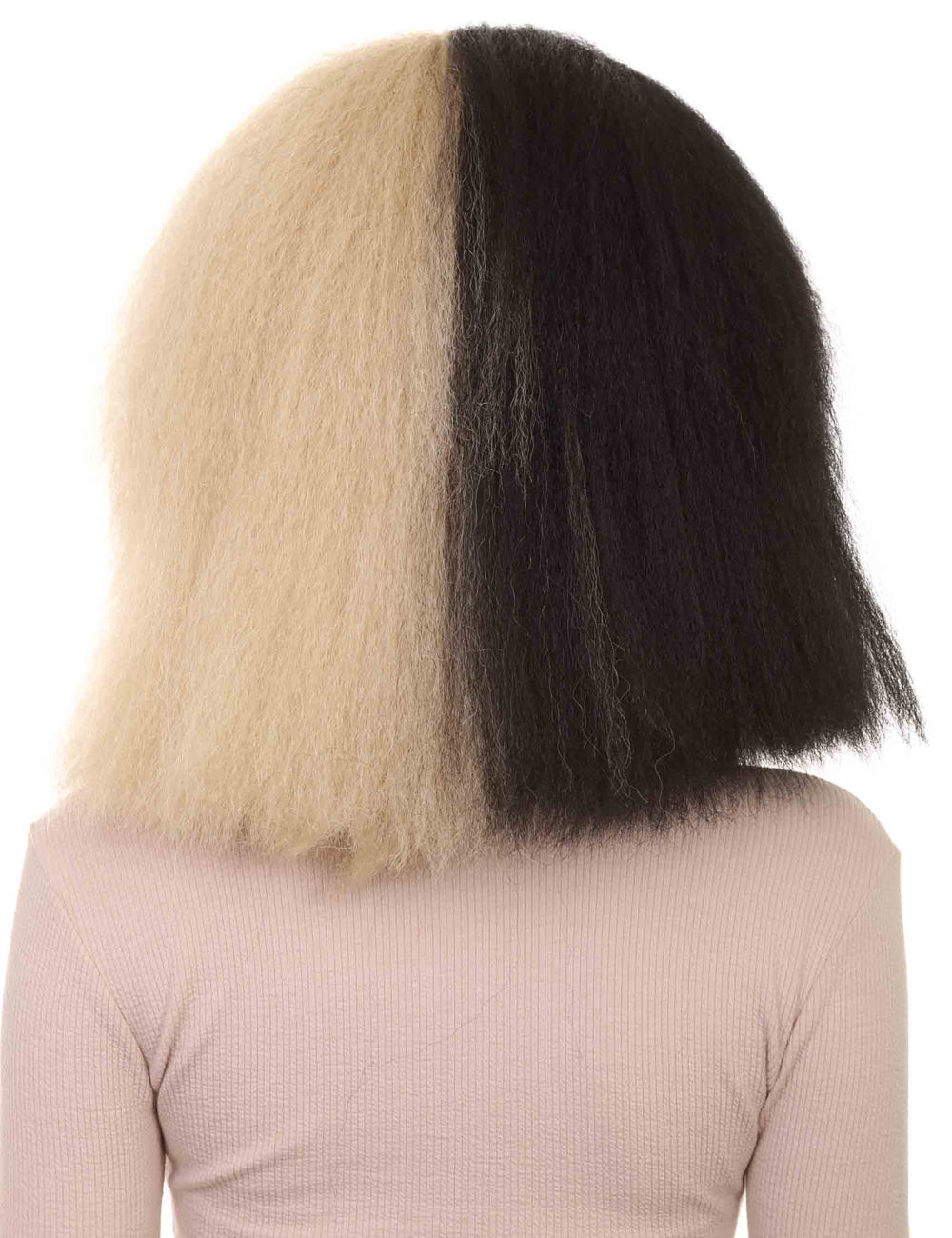 Wigs2you ハロウィンとパーティー プレミアム レディース H-492 SIA ブラックとブロンド ウィッグ 特大