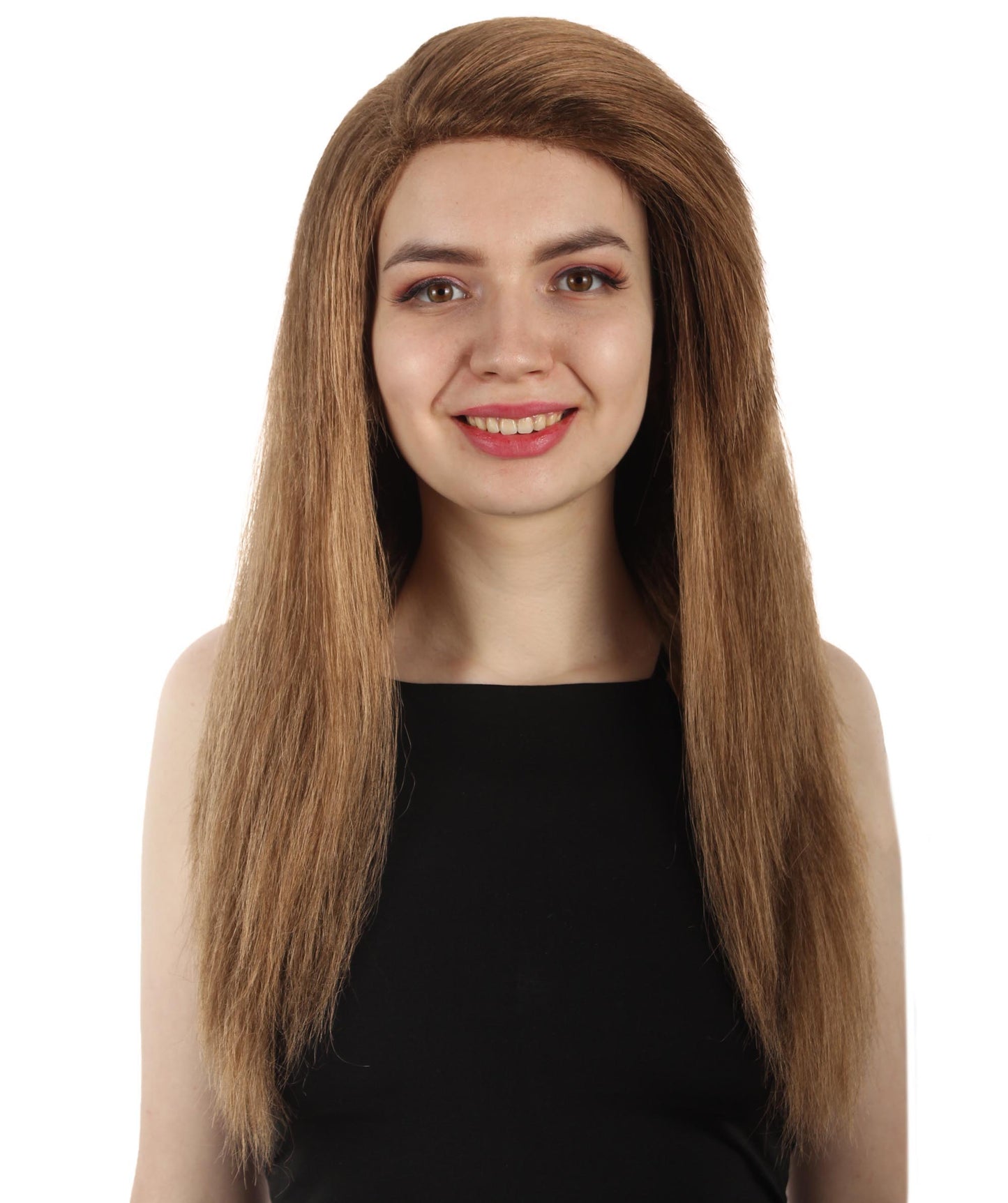女性用ロングストレートサイドパートコスプレウィッグ ライトブラウン H-5220_15 ファンシースタイル プレミアムハロウィンパーティーウィッグコレクション