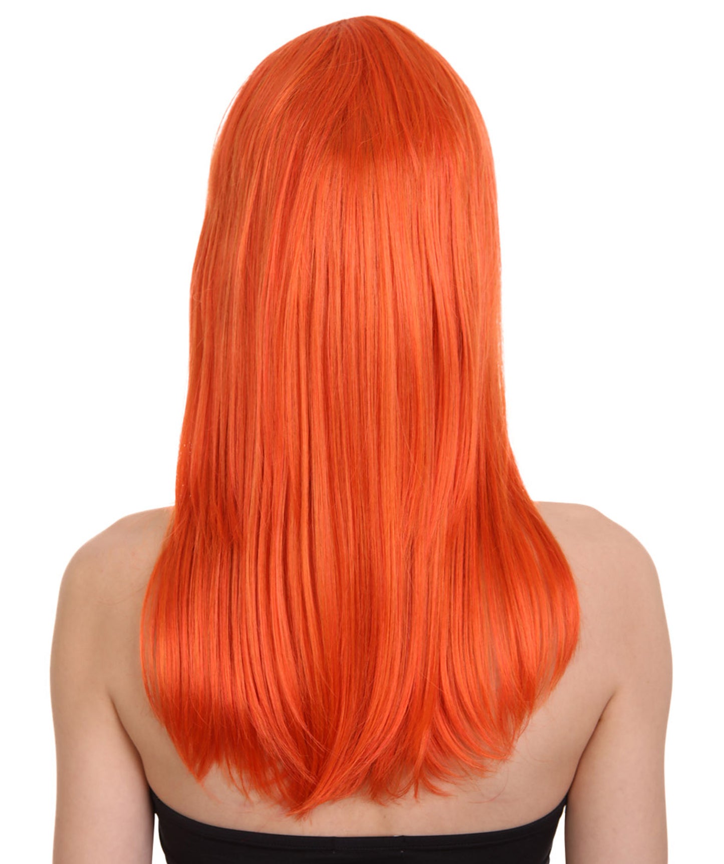 Wigs2you ハロウィン パーティー プレミアム レディース H-1039 とても快適なグラマー グリーン ウィッグ オレンジ色