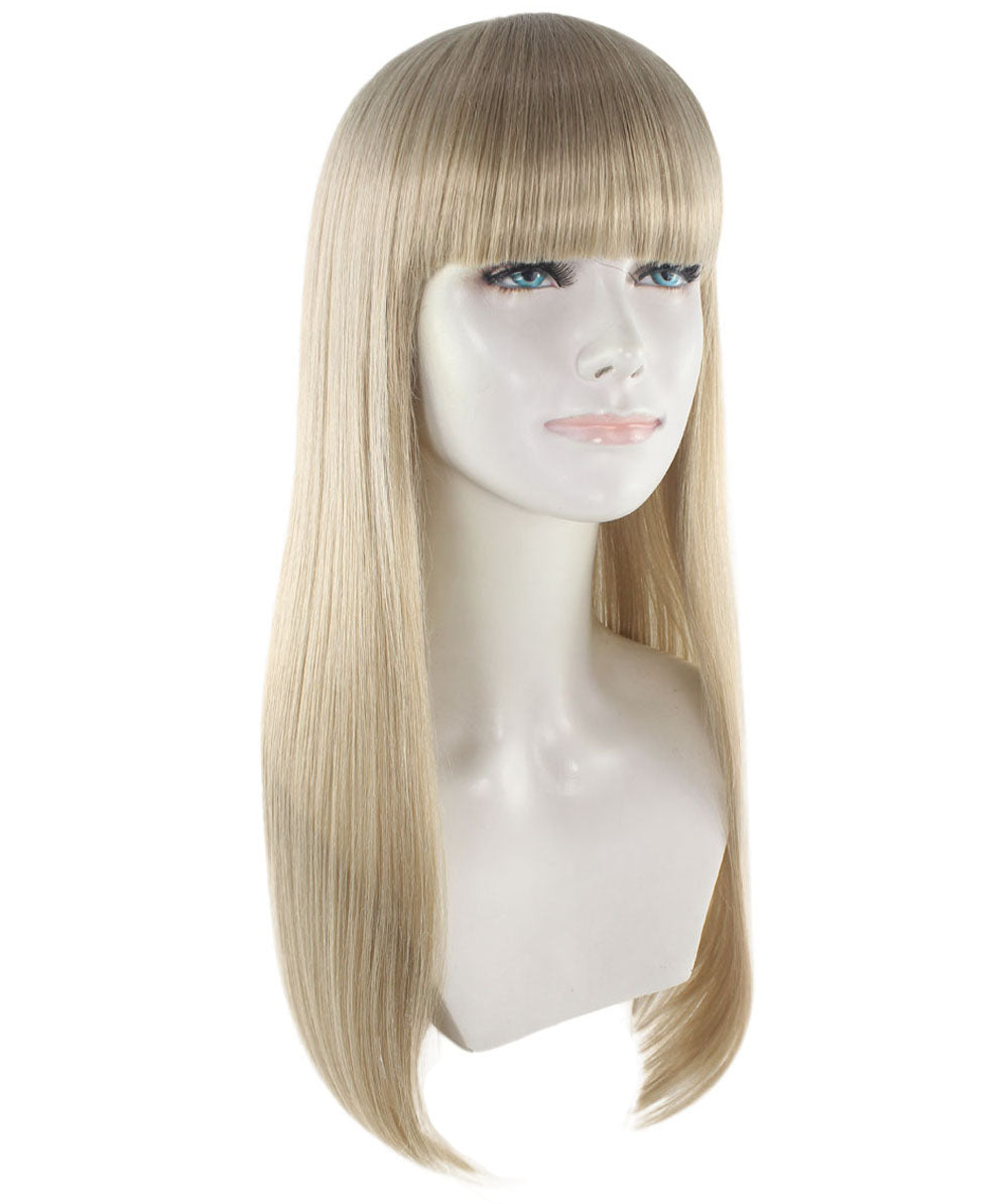 女性用 ロング ナチュラルブロンド ボブ ウィッグ H-3351 ファンシー パーティー イベント レディ ハロウィン ウィッグ プレミアム通気性 キャプレス キャップ