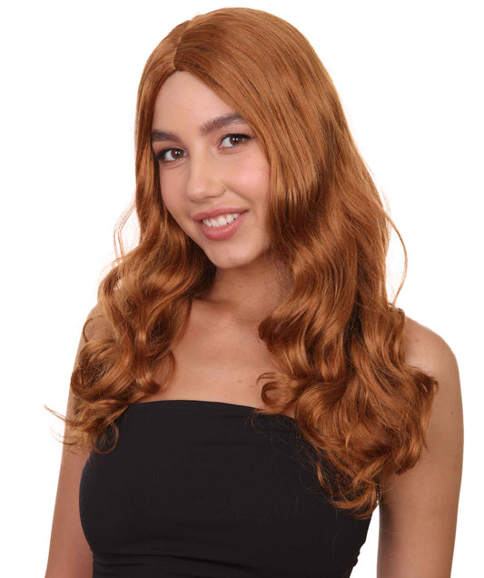 コスプレウィッグ Avengers Infinity War Scarlet Witch H-3602 コスプレブラウンカラーハロウィンウィッグ プレミアム 通気性の良い キャップレスキャップ