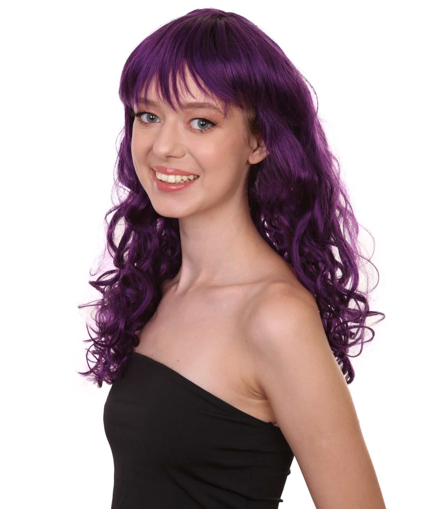 Wigs2you ハロウィンパーティープレミアム レディース H-1009 着用しやすい ベラウィッグ バイオレットカラー