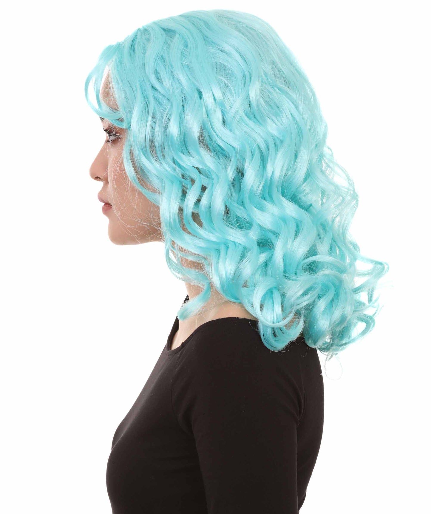 Wigs2you ハロウィンパーティープレミアム レディース H-1088 アリスウィッグ 鏡の国のアリス ブルーレイク色