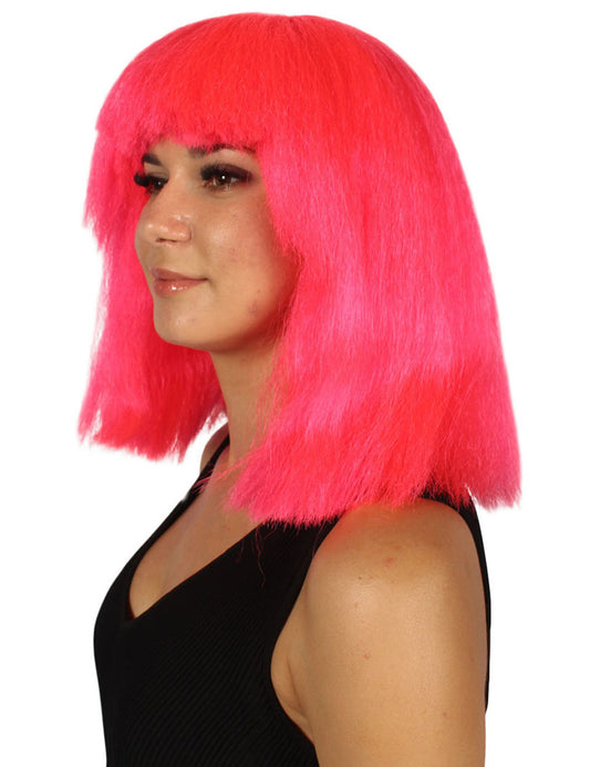 Wigs2you ハロウィンパーティープレミアムレディース H-1527 美しいルックを手に入れよう!ポップスターネオンピンクウィッグ