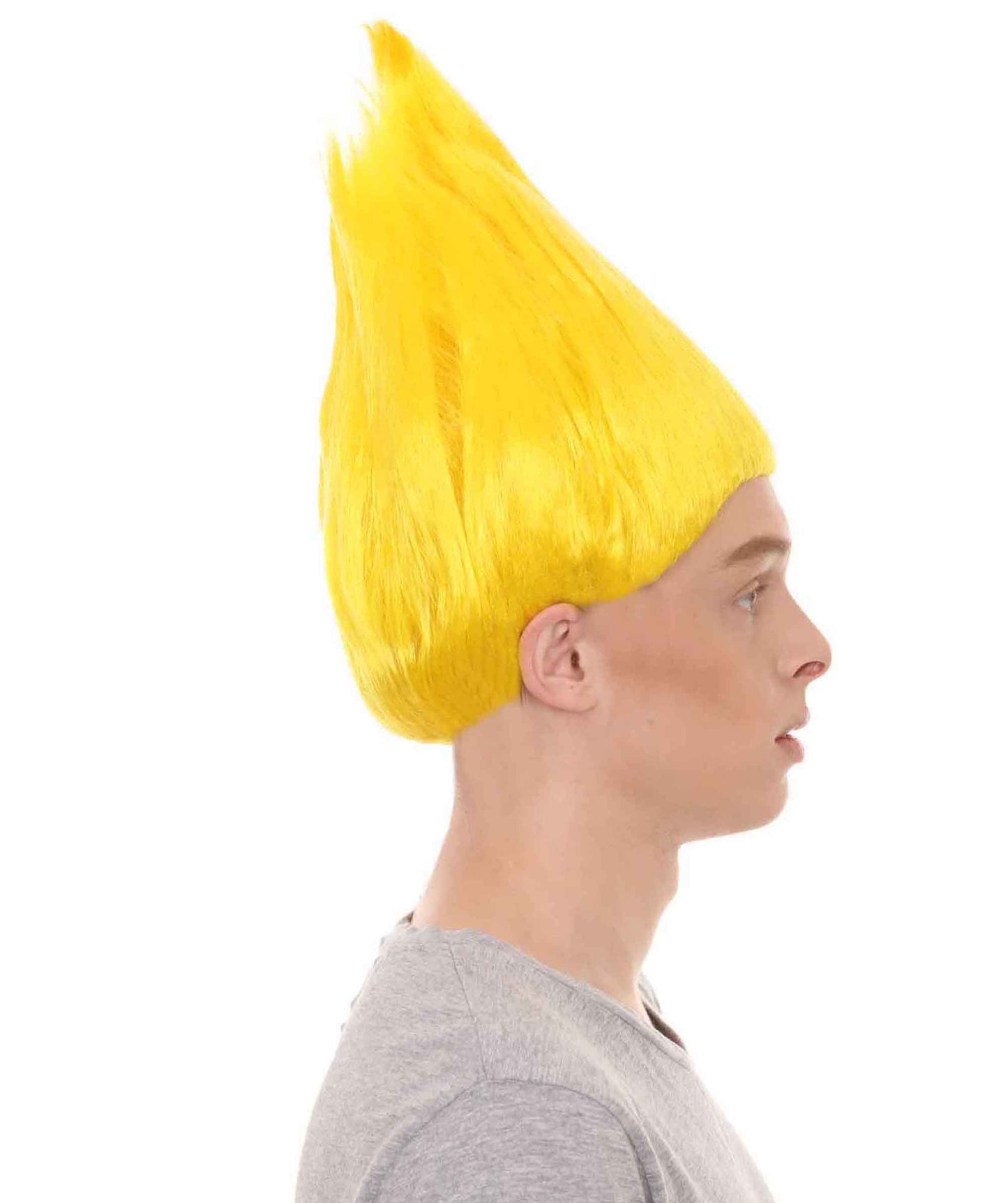 Wigs2you ハロウィンパーティープレミアム メンズ H-634 トロールズウィッグ ネオンイエロー色