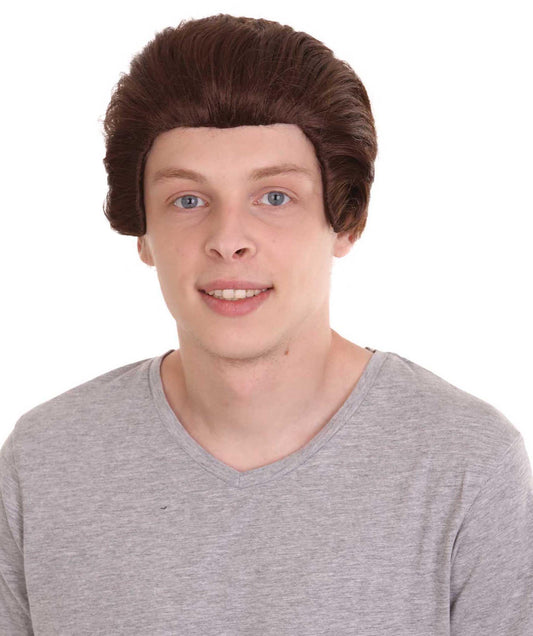 ハロウィンパーティー プレミアム H-2360 男性用 ショート ブラウン ウィッグ