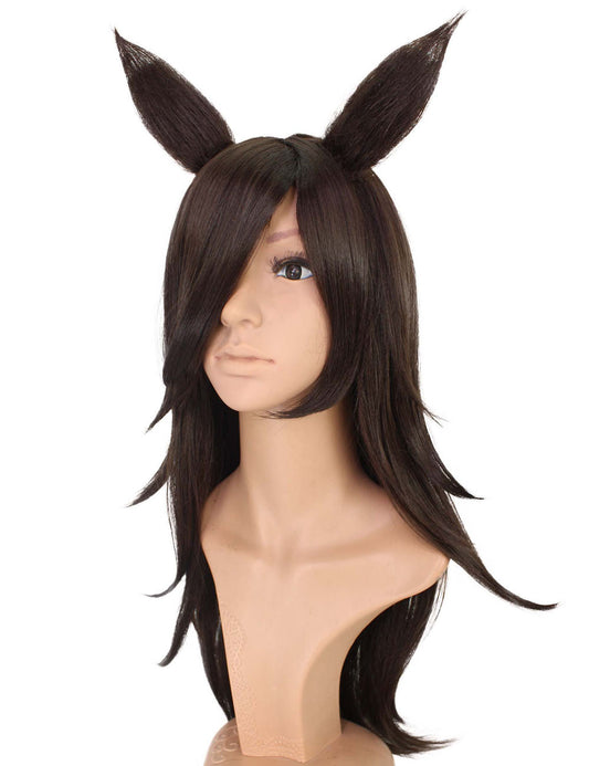 レディースファッション C-102 ロングストレート C-ブラウン コスプレヒートスタイラブルウィッグ