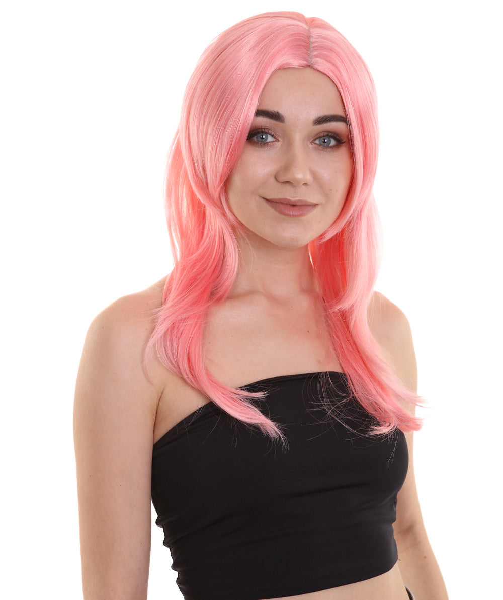 Wigs2you ハロウィンパーティープレミアム H-946 3レイヤーのパーティーガールウィッグ コーラルカラー