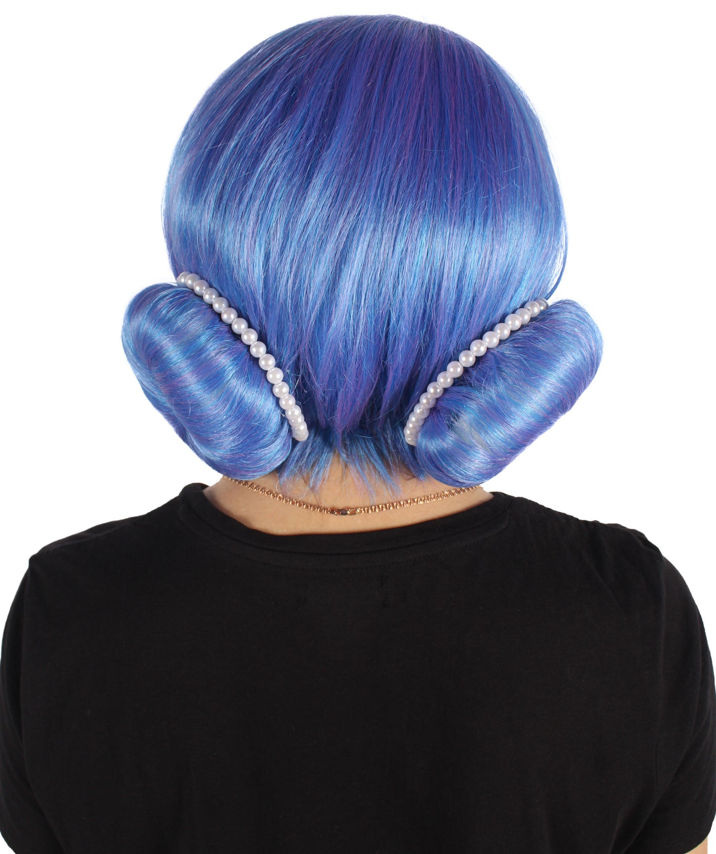 Wigs2you H-6930 大人用 レディース クリスタルローズ ダブルバン ブルー コスプレウィッグ|ハロウィンに最適|難燃性合成繊維