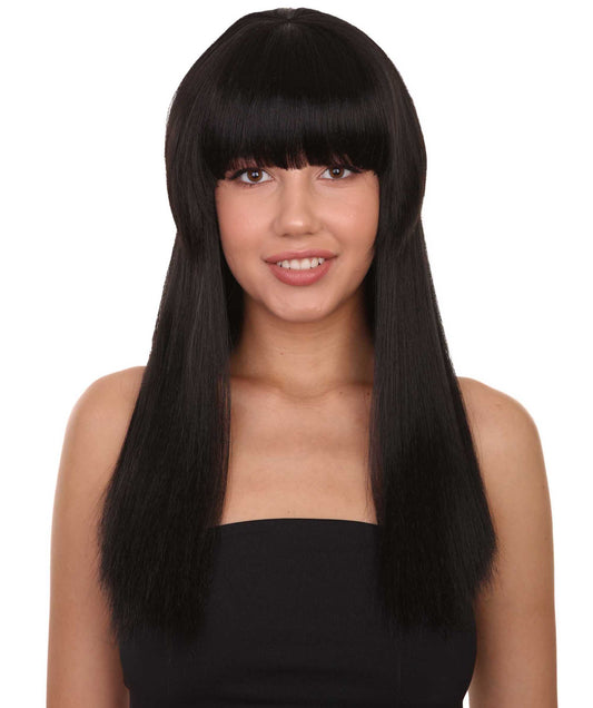 Wigs2you ハロウィンパーティープレミアムレディース H-1818 華やかに見えるエルヴィラ ブラックヴァンパイアウィッグ