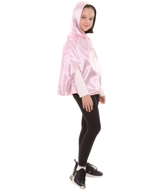 子供用 JCO-217_4 リバーシブルフード付きショートケープ ピンク&ブラック ハロウィンコスチューム