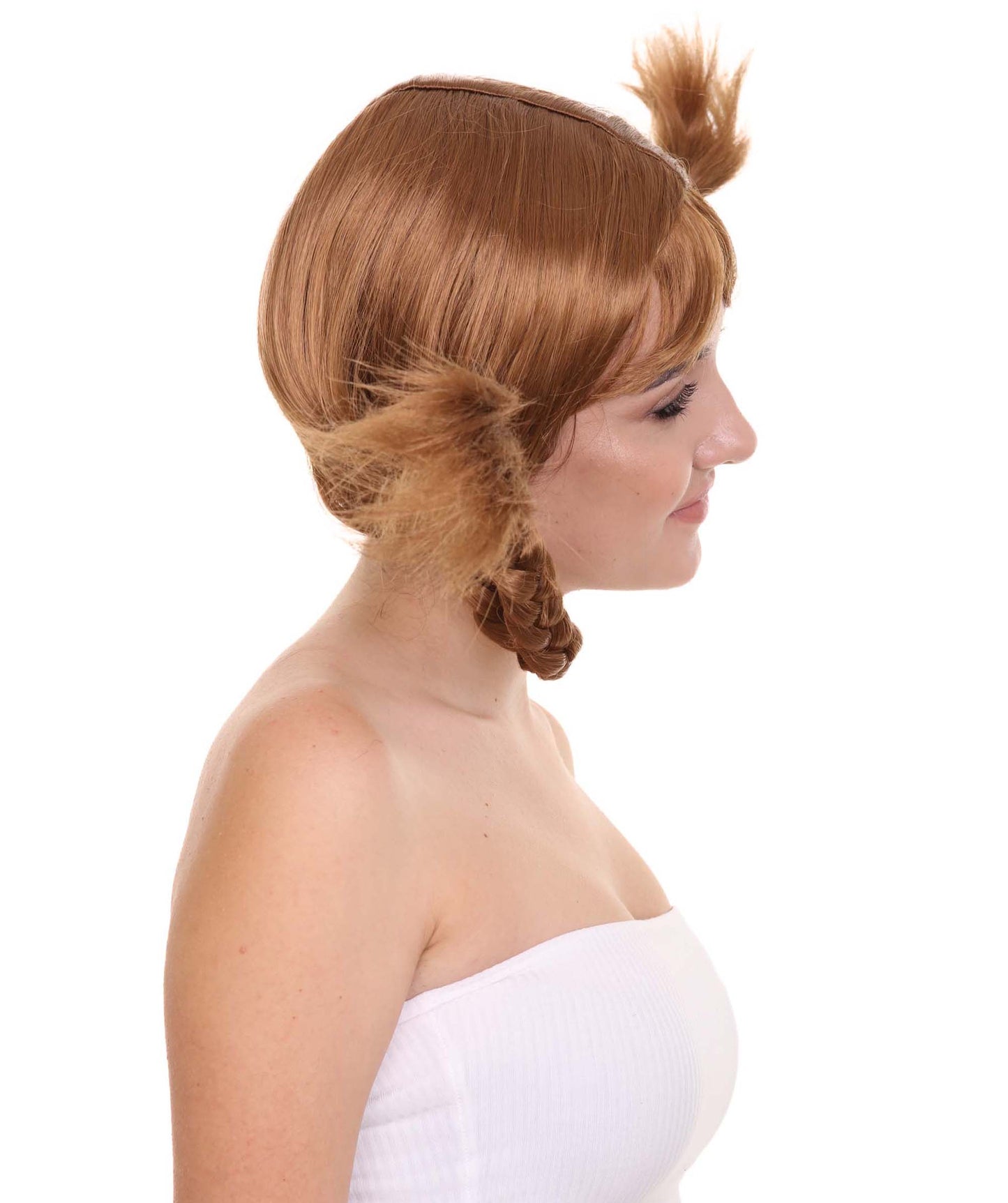 ハロウィンパーティープレミアム H-2660 ロング編みウィッグ ソフト合成繊維 脱毛を超えて 女性のためのウィッグの力強い物語