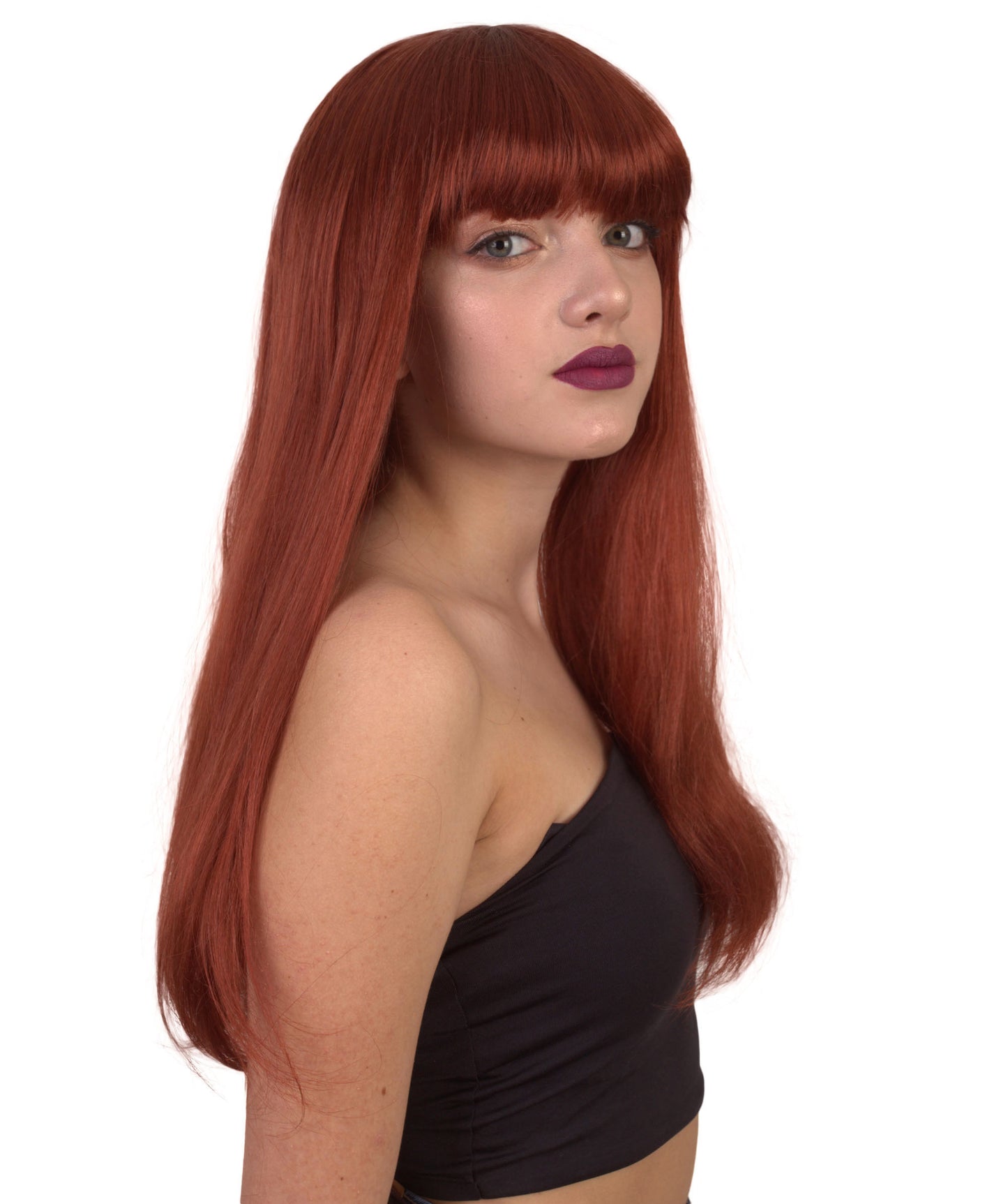 Wigs2you ハロウィン パーティー プレミアム レディース H-666 ロング オーバーン ボブ ウィッグ