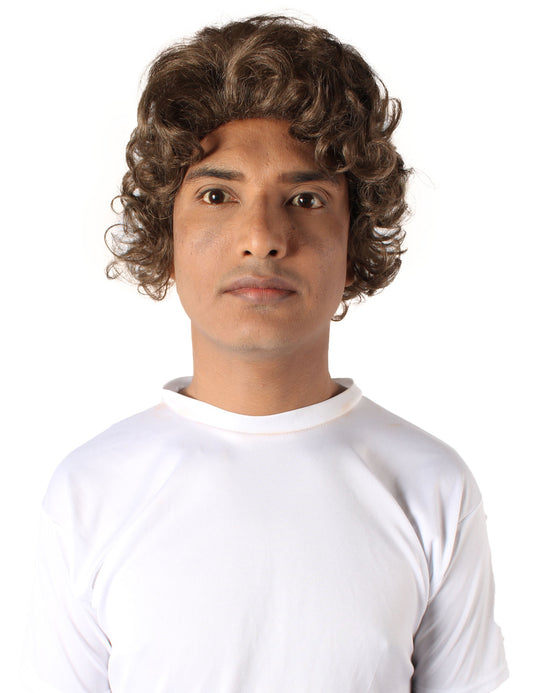 ハロウィンパーティー プレミアム 大人用 男性の「Tom Holland」の濃い茶色のウィッグ H-5696