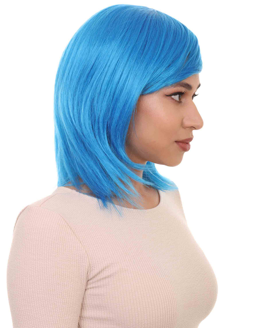 Wigs2you ハロウィン パーティー プレミアム H-1426 簡単に着用でき 快適なフィット感の女性ショート ブルーウィッグ