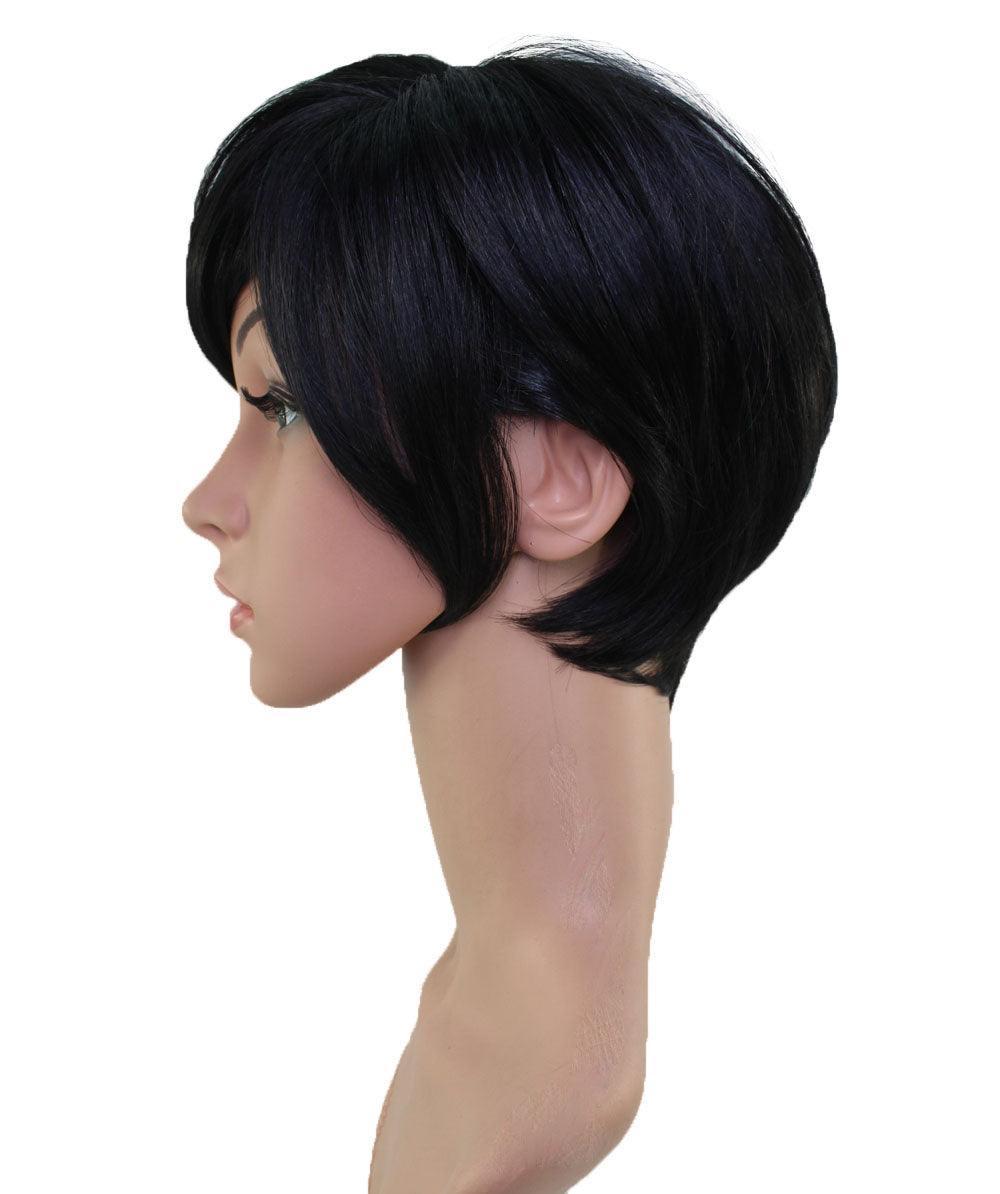 耐熱商品。束間の有る毛流れがおしゃれ、カジュアルになり過ぎない女っぽいショートスタイルです。 ウィッグネット付きW-1009