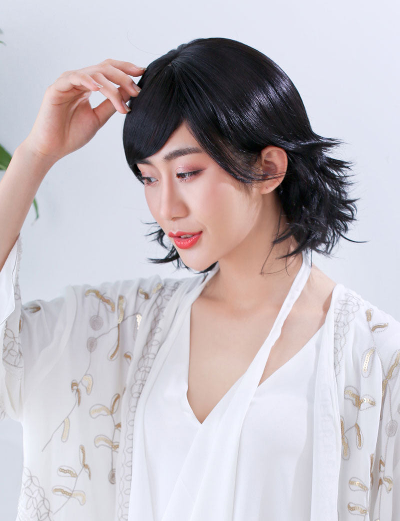 外ハネ&カールのショートヘアスタイル | W-1014