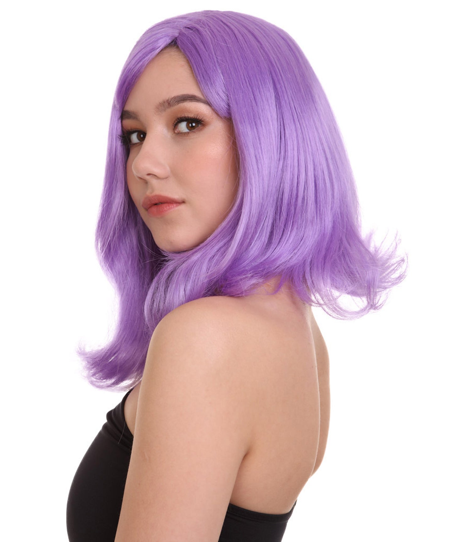 Wigs2you ハロウィン パーティー プレミアム レディース H-1280 着けやすい 快適なフィット感 ライラック ページボーイ ウィッグ
