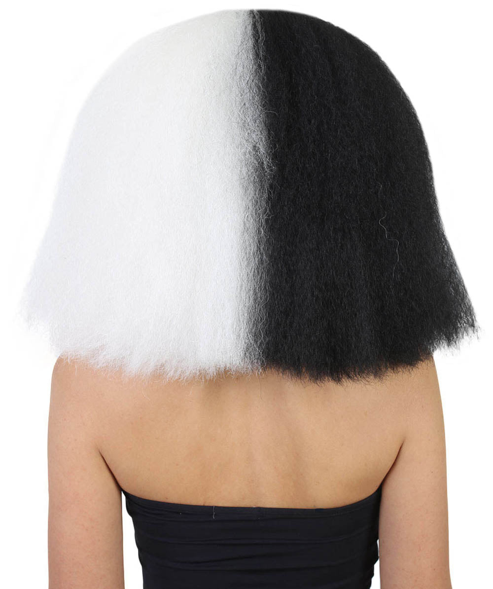 Wigs2you ハロウィンとパーティー プレミアム レディース H-491 SIA ブラックとホワイト ウィッグ Lサイズ