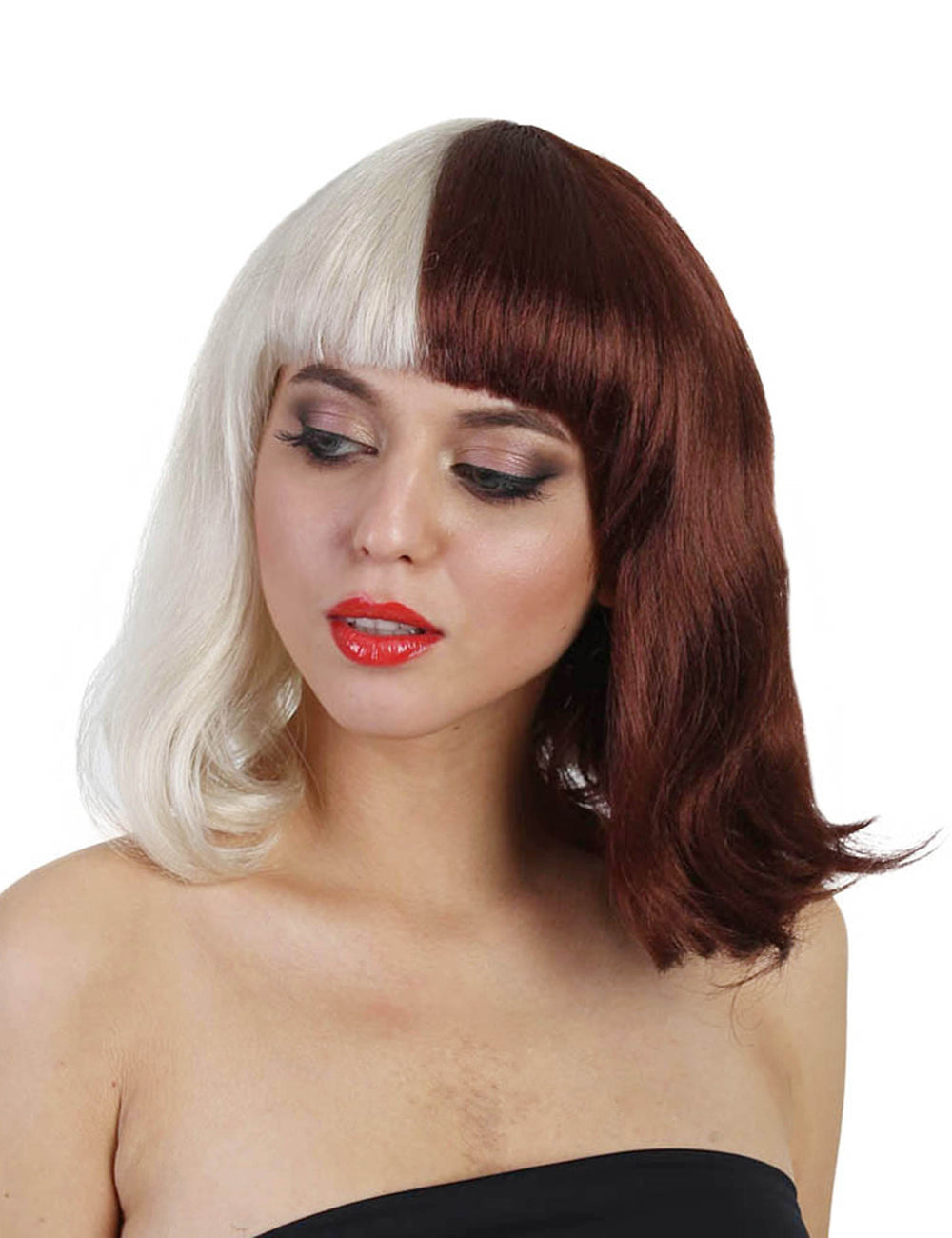 Wigs2you ハロウィンパーティープレミアムレディース H-1466 美しいルックを手に入れよう!独占!コスプレウィッグ メラニー 赤リボンスタイル
