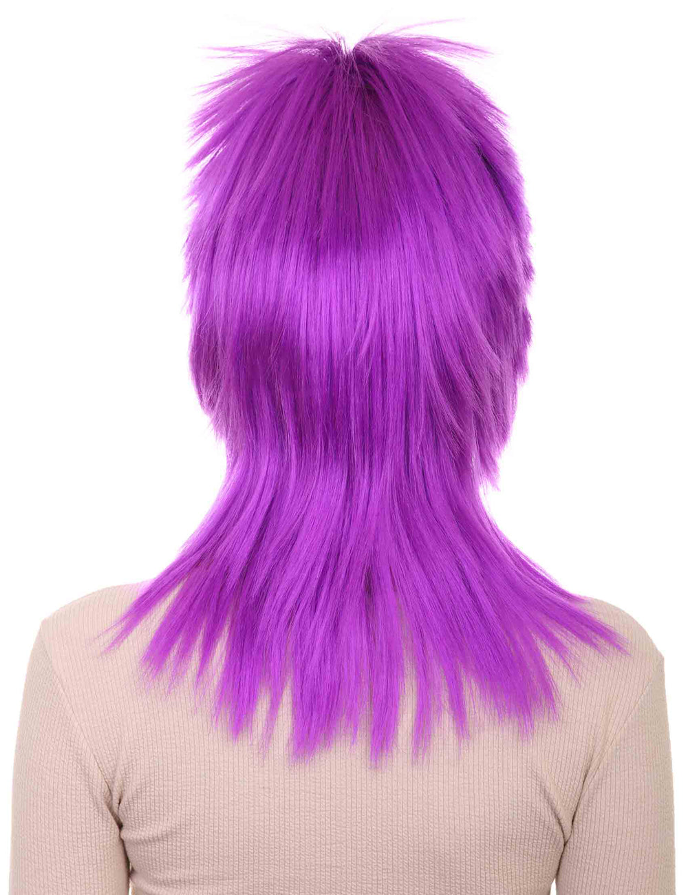 Wigs2you ハロウィン パーティー プレミアム H-1339 簡単に着用でき快適なフィット感 80 年代女性ネオン パープル ロッカー スタイル ウィッグ