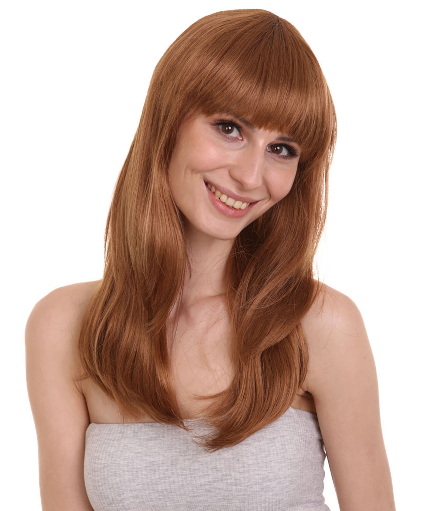 Wigs2you ハロウィンパーティープレミアムレディース H-1064 とても快適なグラマーグリーンウィッグ Lt ブラウンカラー