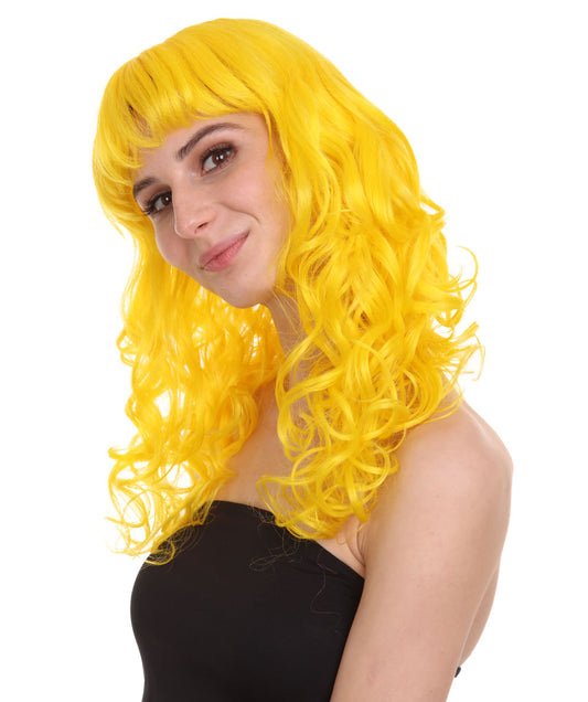 Wigs2you ハロウィンパーティー プレミアム レディース H-1000 着用しやすい ベラウィッグ イエローカラー