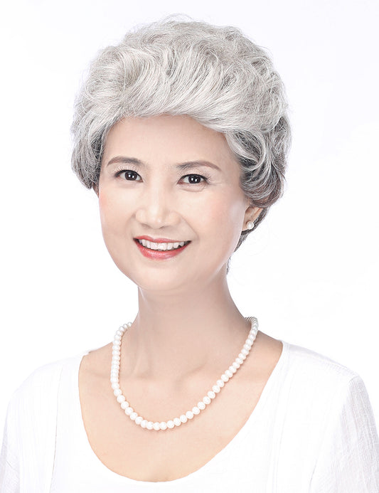 Mrs Styles 短い HHB-057 ヒューマンヘアブレンド パーフェクション ボリュームとカバレッジのため