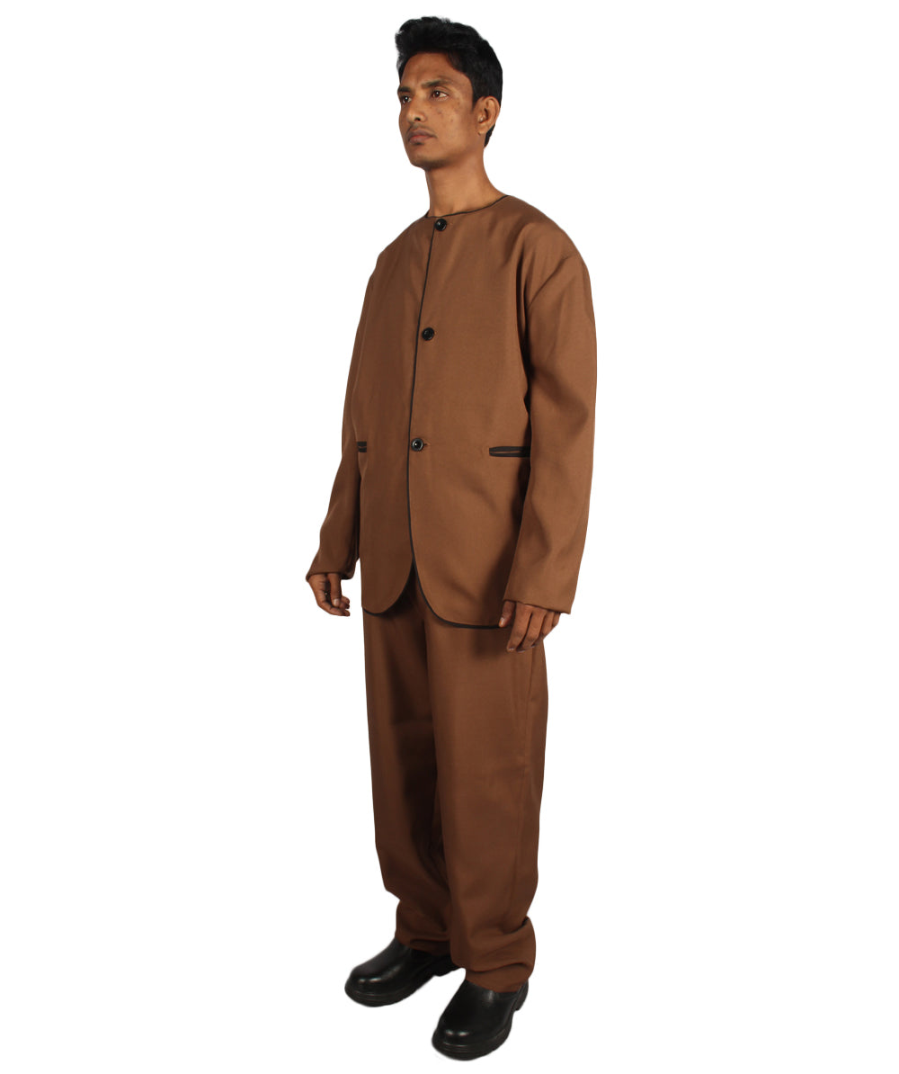 男性用 JCO-397 70年代の歌手コスチューム ブラウン コスプレ コスチューム