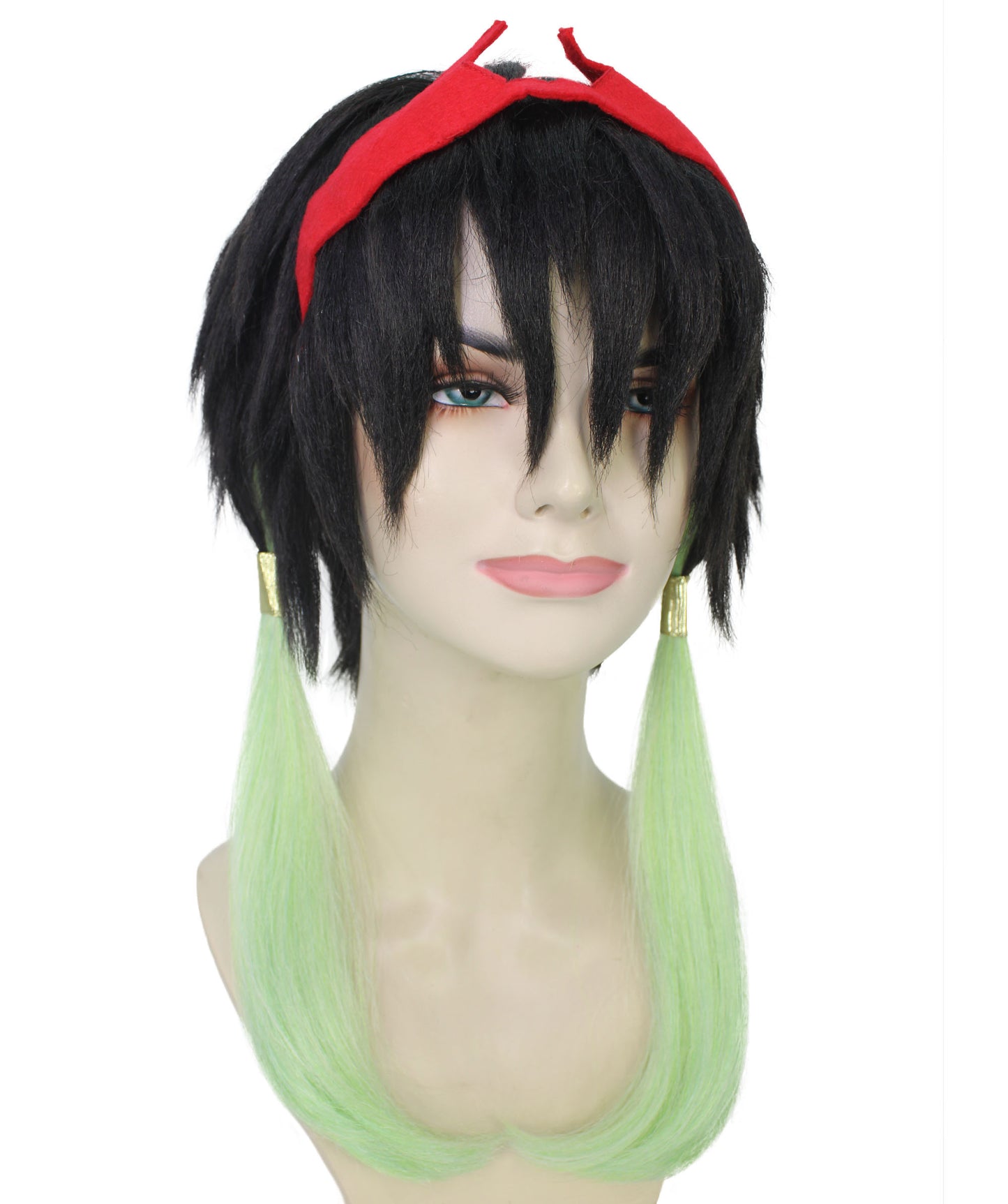レディース H-5951 マルチカラー アニメ ムービー ブラック コスプレ ウィッグにヘッドバンド パーティーに最適 難燃性合成ファイバー