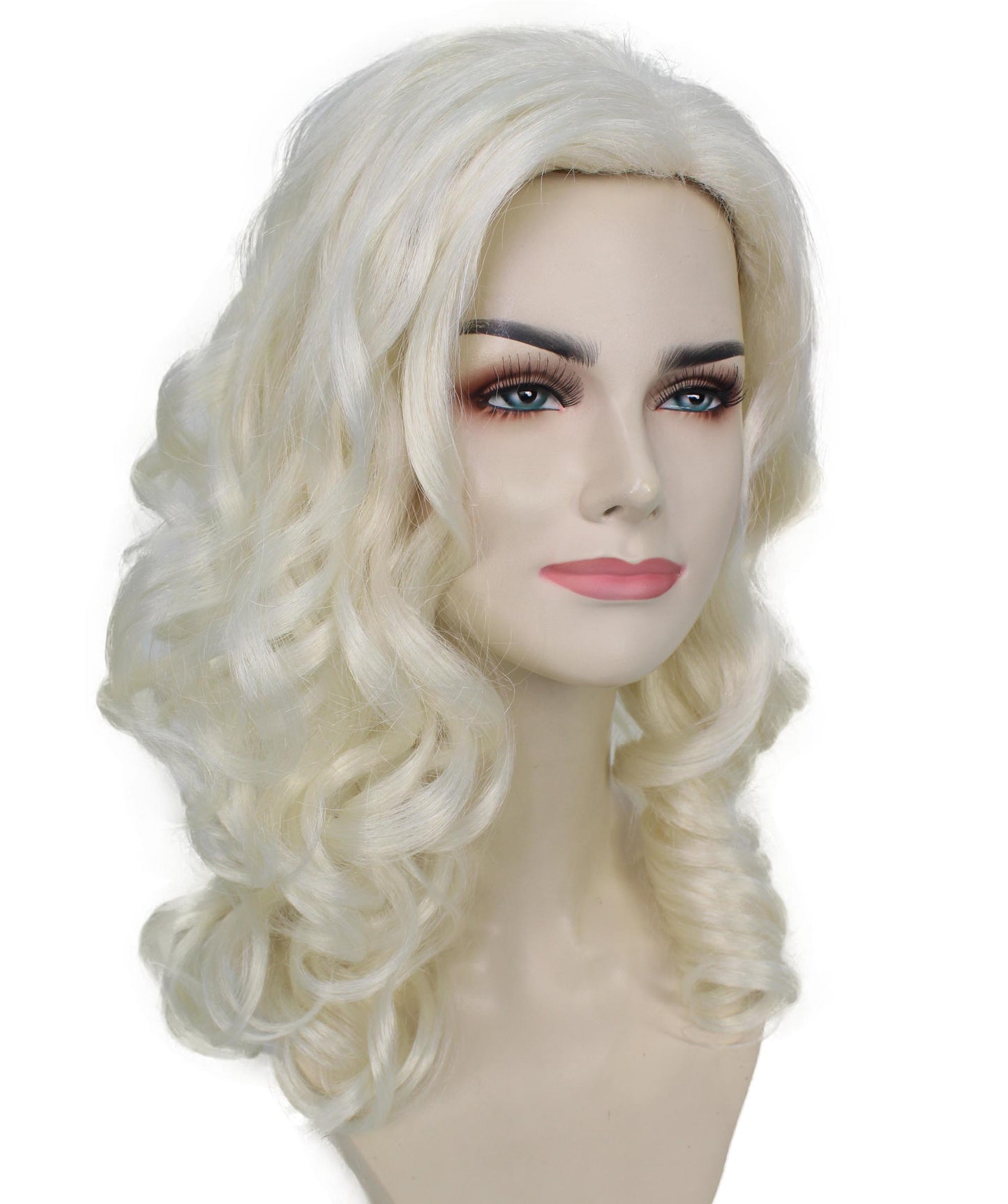 ハロウィンパーティープレミアム H-5778 大人の女性用賞金稼ぎTVショーの妻のプラチナブロンドコスプレウィッグ
