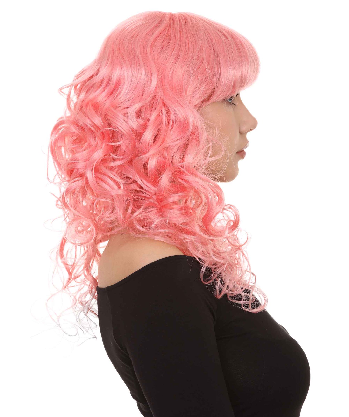 Wigs2you ハロウィンパーティー プレミアム レディース H-1012 着用しやすい ベラウィッグ コーラルカラー