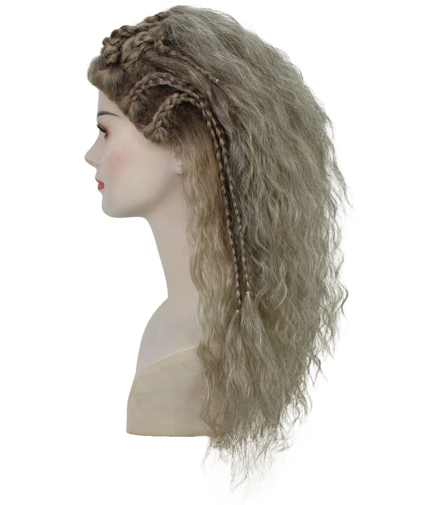 女性 Lagertha Wavy Multiple ウィッグ H-6786 ヴァイキングにインスパイア (2013–2020) コスプレ ハロウィーンや仮装パーティーに最適