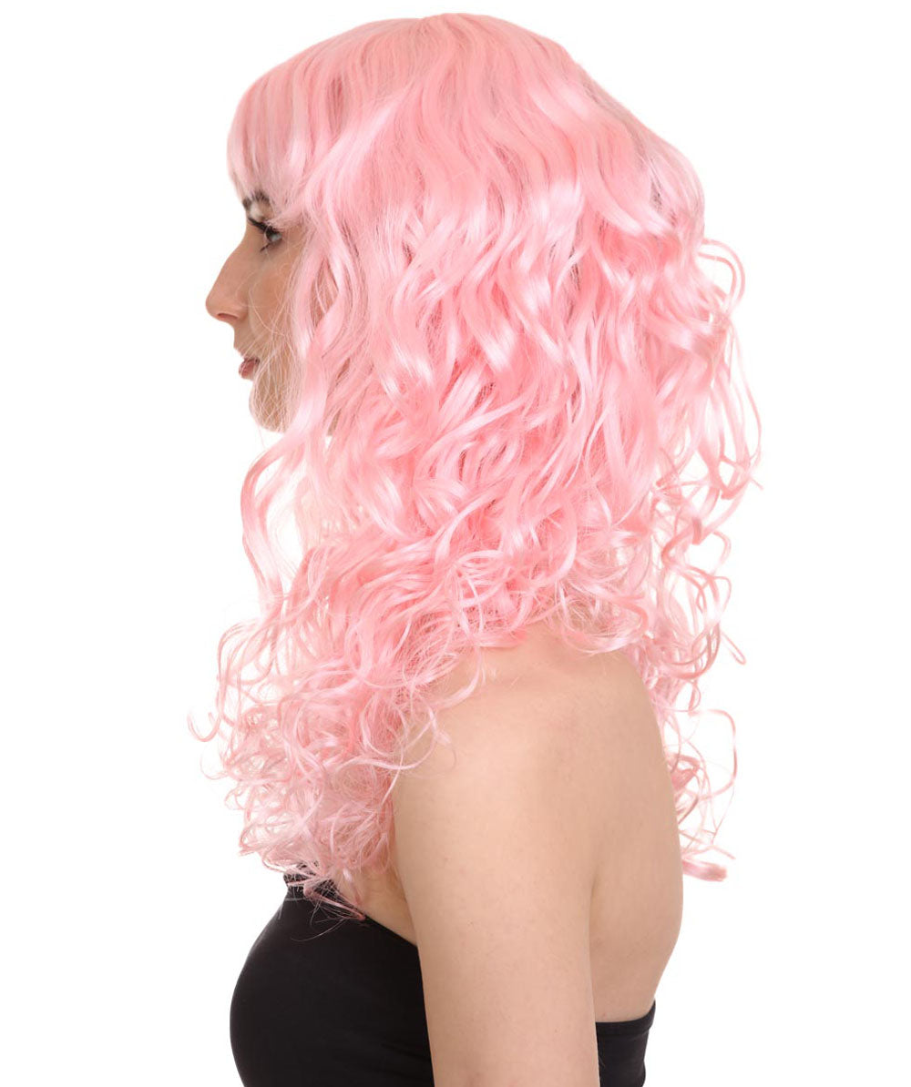 Wigs2you ハロウィンパーティープレミアム レディース H-1010 着用しやすい ベラウィッグ ソフトピンクカラー