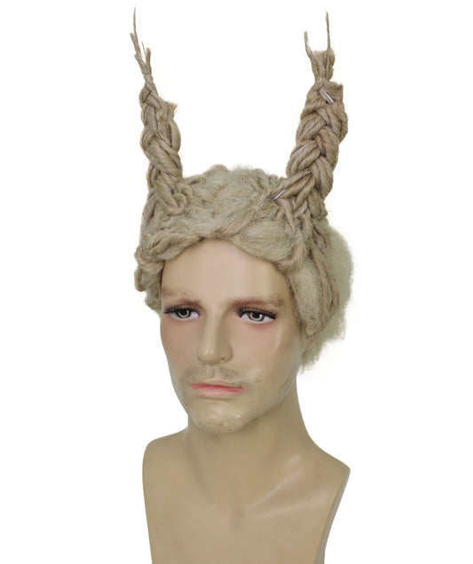 メンズ H-6074 ブロンド アメリカン ラッパー スパイキー ウィッグ ハロウィンに最適 難燃性合成繊維