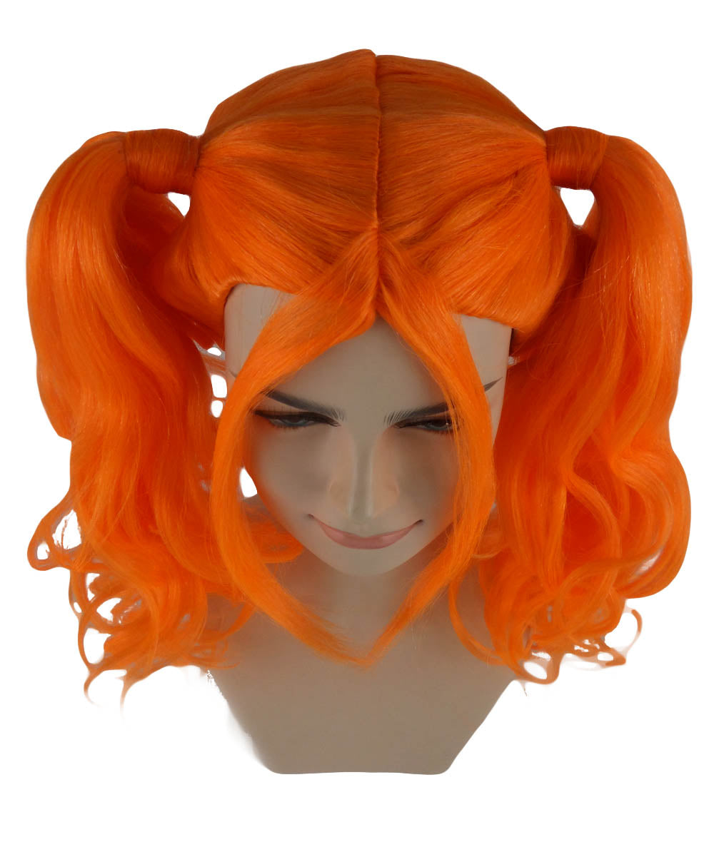 Wigs2you ハロウィンパーティー プレミアム レディース H-736 ドリー ピグテール ウィッグ パンプキン オレンジ色