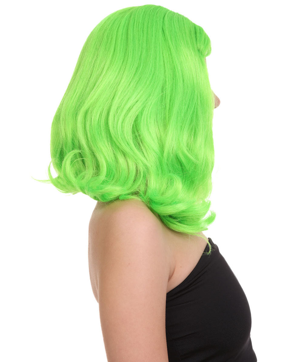 Wigs2you ハロウィン パーティー プレミアム レディース H-1275 着けやすい 快適なフィット感 ページボーイ ライム ウィッグ