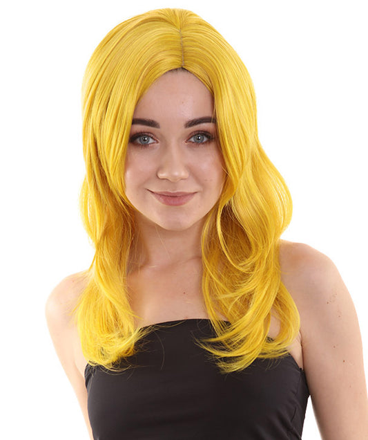 Wigs2you ハロウィンパーティープレミアム H-955 3レイヤーのパーティーガールウィッグ ゴールドカラー