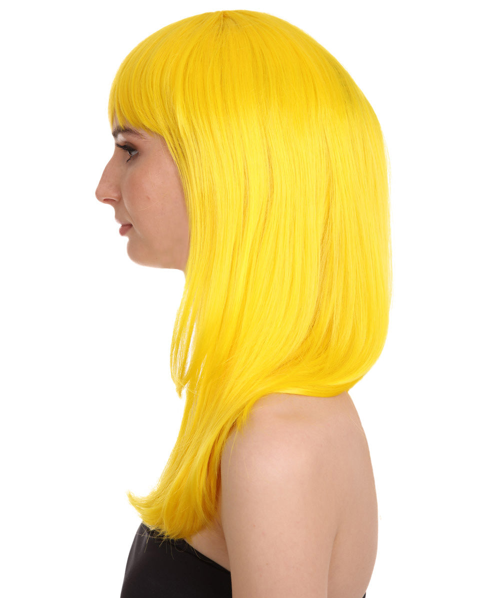 Wigs2you ハロウィン パーティー プレミアム レディース H-1042 とても快適なグラマー グリーンウィッグ イエローカラー