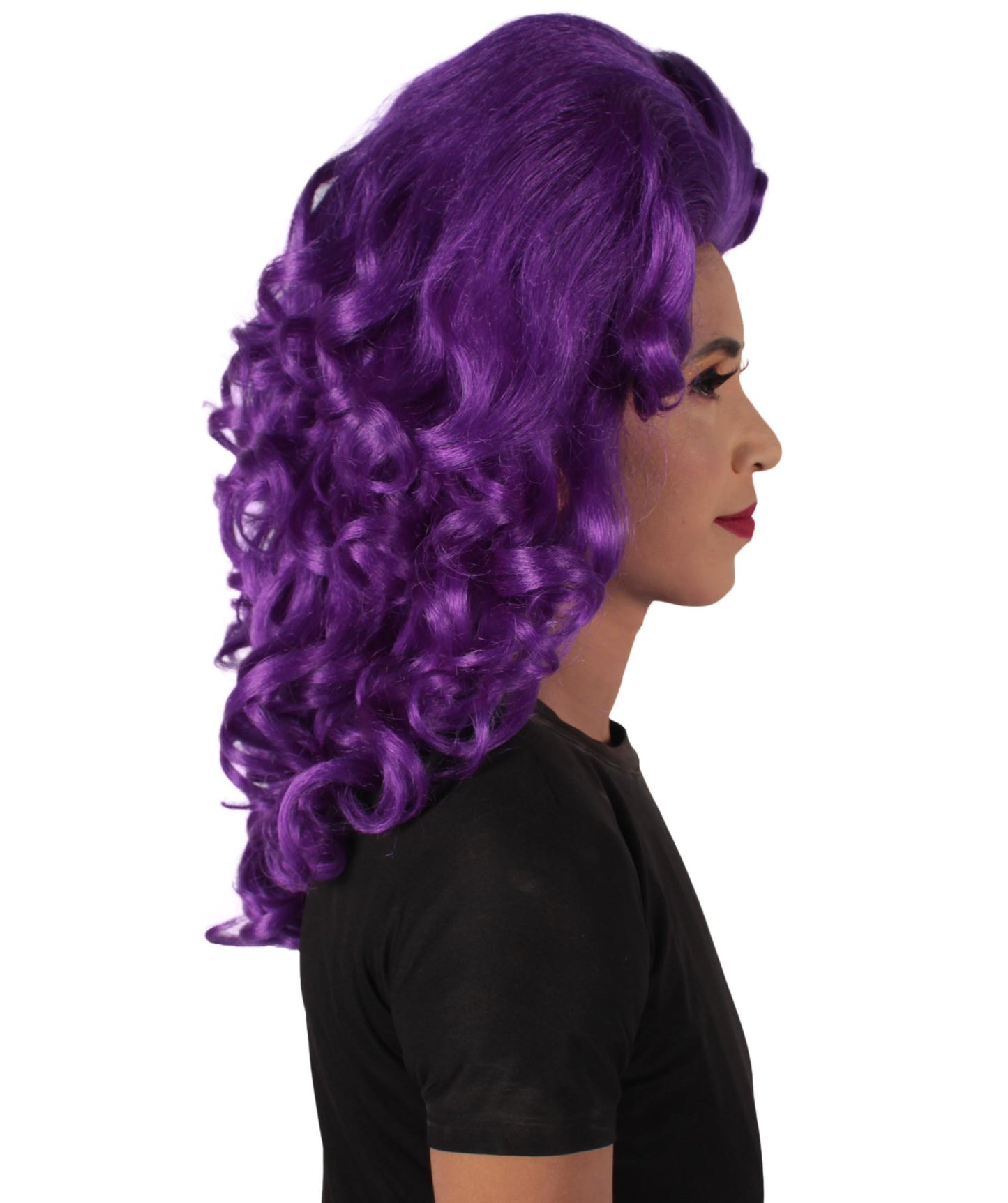 女性用トロールロングカーリーウィッグ パープル H-5247_PP ファンシースタイル プレミアムハロウィンパーティーウィッグコレクション