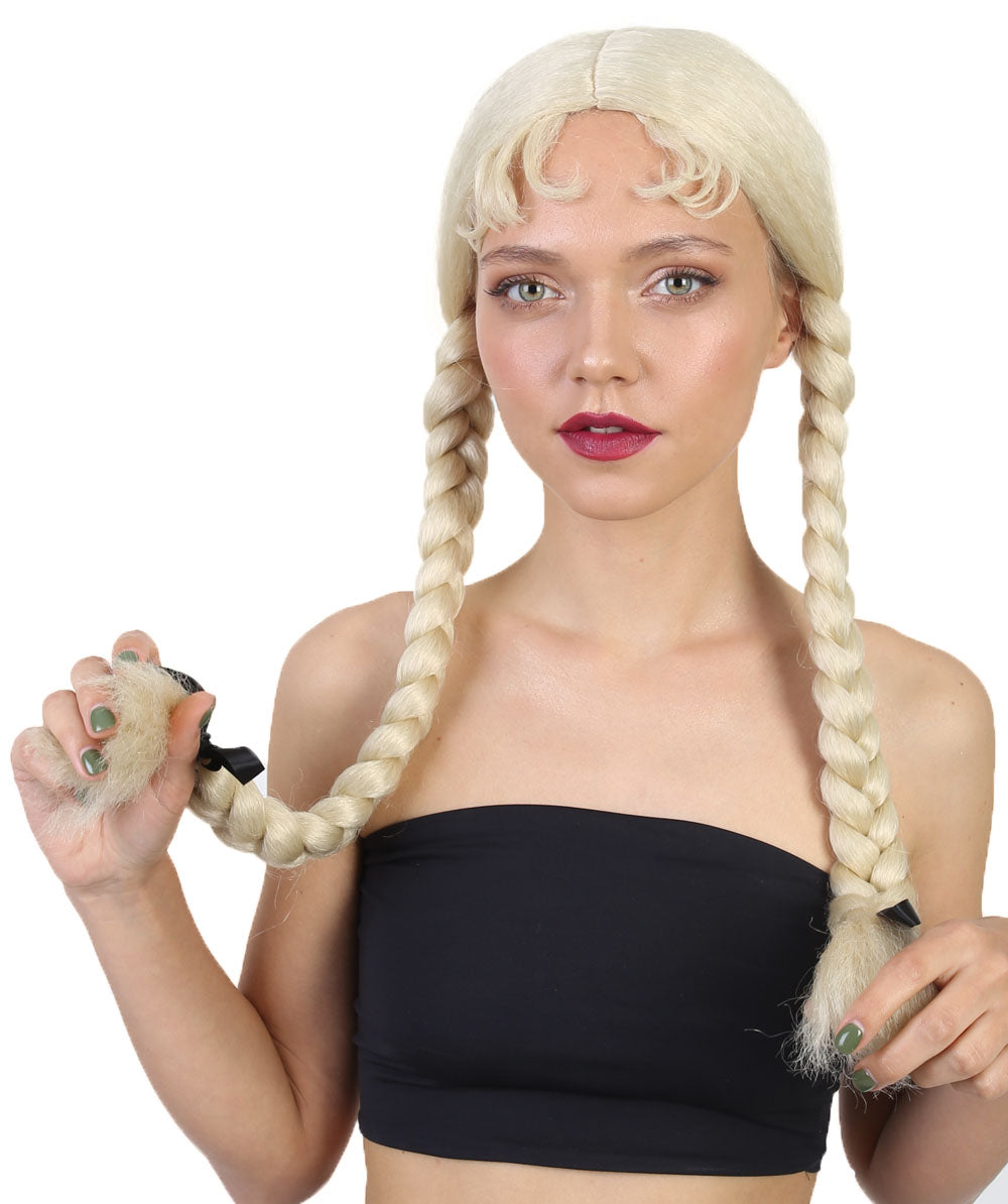 Wigs2you ハロウィンとパーティープレミアムレディース H-500 ブロンズ ダッチガールウィッグ イエロー